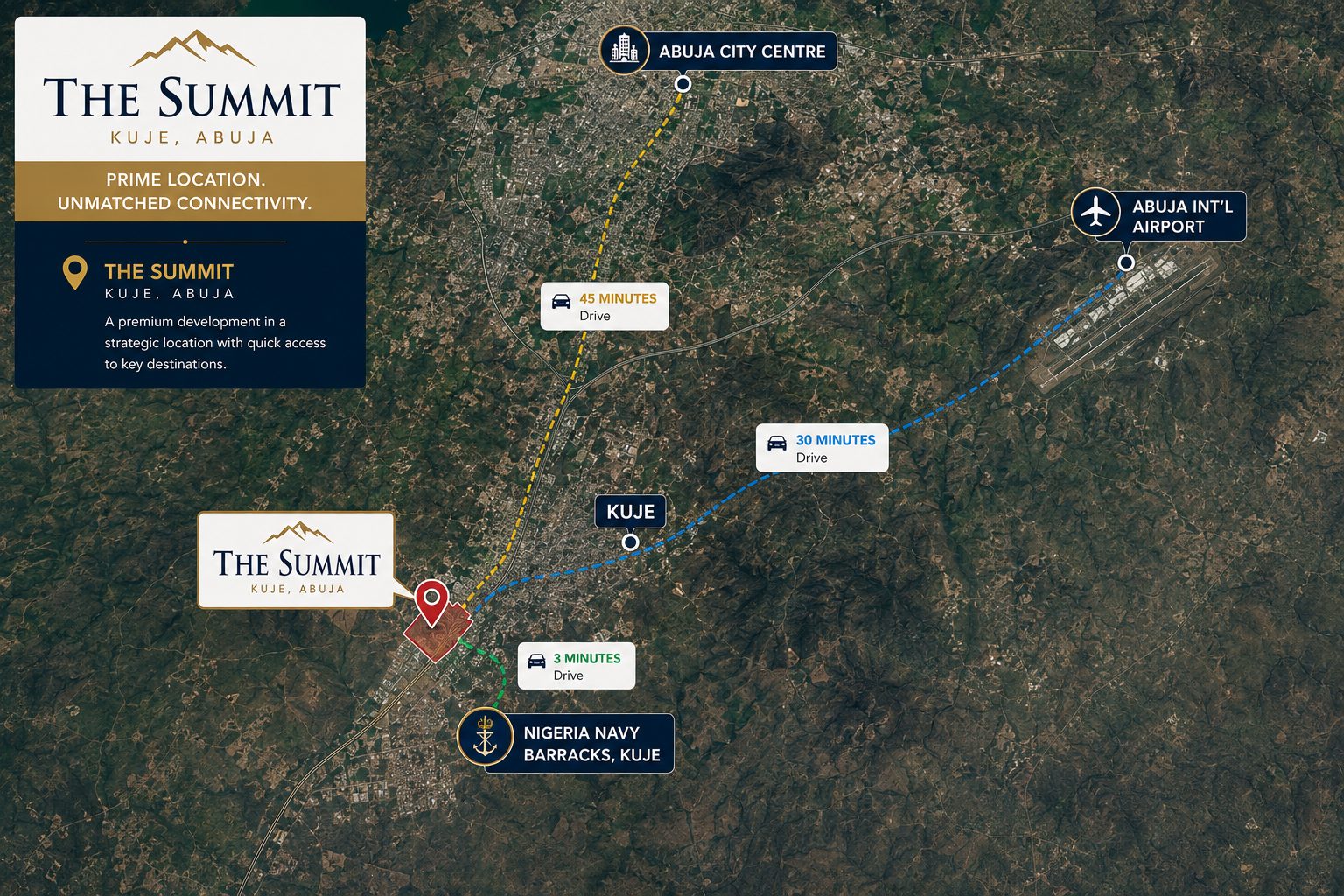 TheSummit location and connectivity map