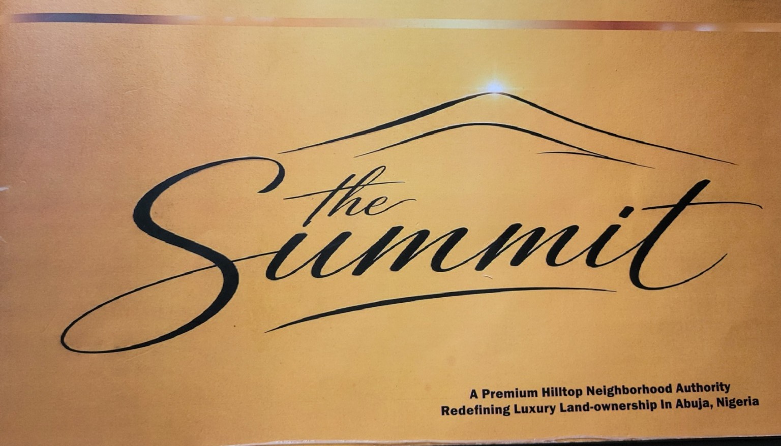 The Summit premium hilltop neighborhood identity artwork